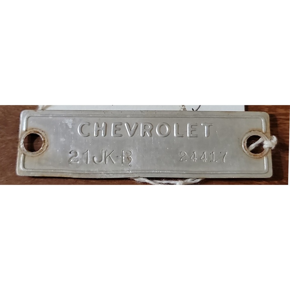 1951 Chevy Chevrolet‎ 4 dr Fleetline Data Plate Tag